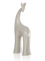Socha designová žirafa bílá měnší